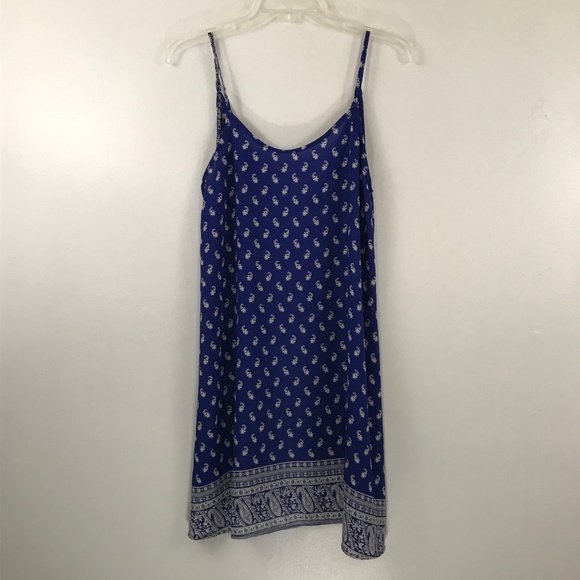 Emetla Dresses & Skirts - Emetla Blue and White Floral Tank Dress Medium